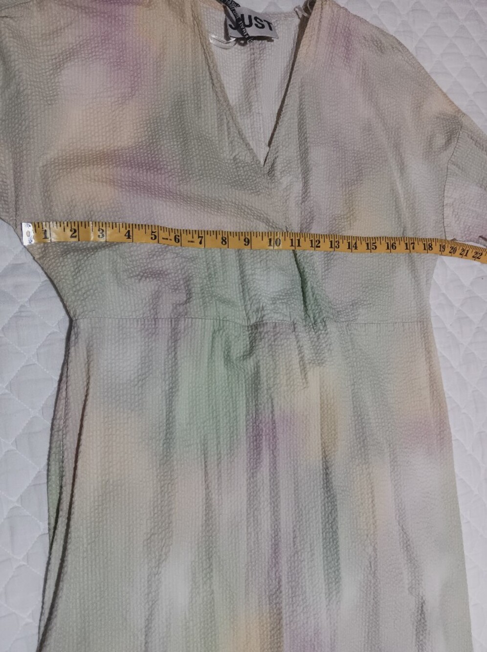 JUST Female Pastel Tie-Waist Midi Dress - Multi Pastel Colors Size M - Picture 10 of 16